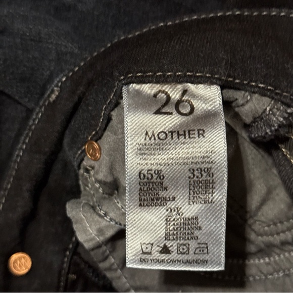MOTHER Dark Wash Skinny Jeans Women’s Size 26 - Picture 3 of 6